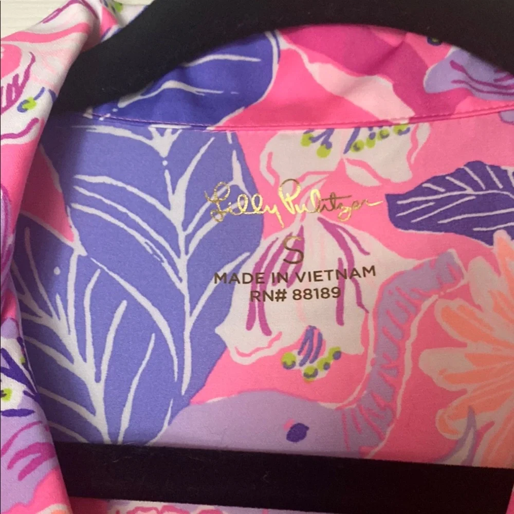 Lilly Pulitzer Pink and Purple Floral Top